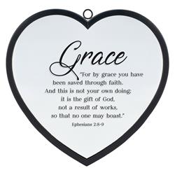 HMW-12-17SBK Heart Mirror Grace Eph. 2:8-9 Lrg Black
