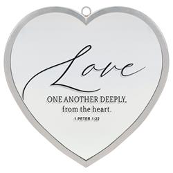 HMW-12-10SC Heart Mirror Love Deeply 1 Pet. 1:22 Lrg