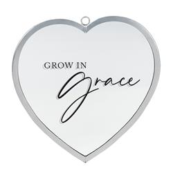HMW-10-18SC Heart Mirror Grow In Grace Med Silver