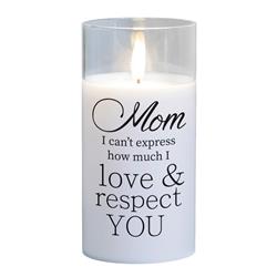 PGC-06-25WH LED Candle Mom, I Cant Express How 6in