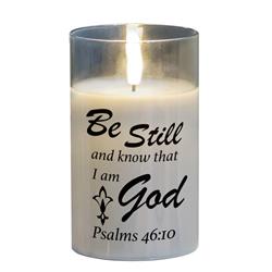 PGC-05-36SGY LED Candle Be Still & Know Ps 46:10 5in