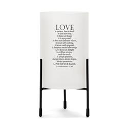 HGC15SW Hurricane Candleholder Love 1Cor.13:4-5