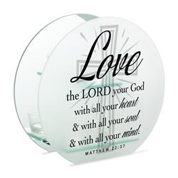 MCH16SR Tealight Holder Love The Lord Matt.22:37
