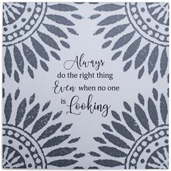 TLQ70CP Unisex Always Do Right Cream Tabletop Tile, Multi Color - One Size