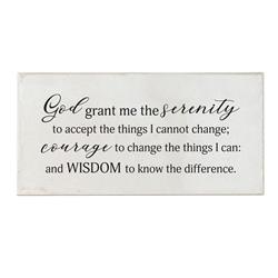 TLR12W Unisex Serenity Prayer Wall Tile, White - One Size