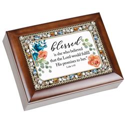 JM542SWG Unisex Blessed Is She Luke 1-45 Music Box, Multi Color - One Size