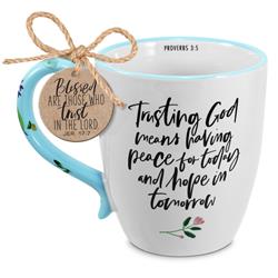 Picture of Dicksons 18468 19 oz Unisex Trusting God Peace Hope Coffee Mug, Multi Color - One Size