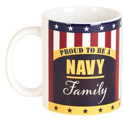 Picture of Dicksons MUG-1178 11 oz Unisex Proud To Be A Navy Family Ceramic Mug, Multi Color - One Size
