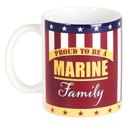 Picture of Dicksons MUG-1180 11 oz Unisex Proud To Be A Marine Family Ceramic Mug, Multi Color - One Size