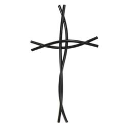 Metal Braided Wall Cross - Black - 15.75 in. - Unique Home Decor