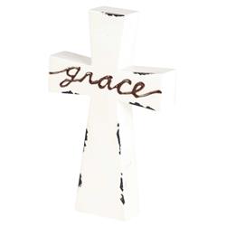 TTCR-351 7 in. Unisex Grace Enamel-look Tabletop Cross, Multi Color - One Size