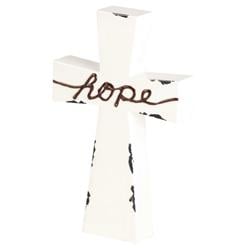TTCR-353 7 in. Unisex Hope Enamel-look Tabletop Cross, Multi Color - One Size