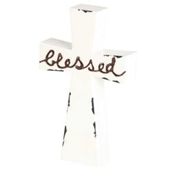 TTCR-354 7 in. Unisex Blessed Enamel-look Tabletop Cross, Multi Color - One Size