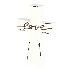 TTCR-355 7 in. Unisex Love Enamel-look Tabletop Cross, Multi Color - One Size