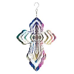 WS-1 35 in. Unisex Stainless Steel Cross Wind Spinner, Multi Color - One Size