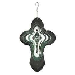 WS-2 35 in. Unisex Green Stainless Steel Cross Wind Spinner, Multi Color - One Size