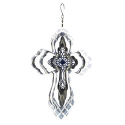 WS-3 35 in. Unisex Lines Stainless Steel Cross Wind Spinner, Multi Color - One Size