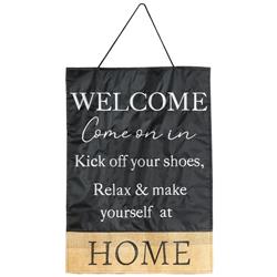 EDH03 Unisex Welcome Come On In Door Hanger, Black - One Size