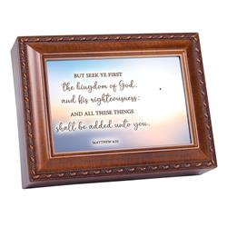 MB2306S Unisex But Seek First Kingdom of God Music Box, Multi Color - One Size