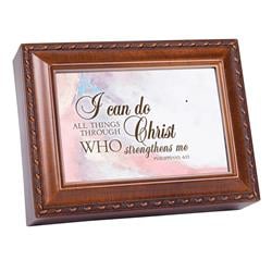 MB2310S Unisex I Can Do All Things Philippians 4-13 Music Box, Multi Color - One Size