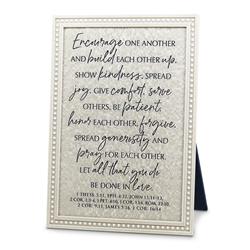 45026 Unisex Done In Love Resin Tabletop Plaque, White - One Size