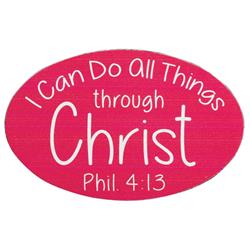 MAG-1028 5 x 2.75 in. Unisex I Can Do All Things Through Christ Magnet, Multi Color - One Size