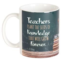 Picture of Dicksons MUG-1182 11 oz Unisex Teachers Plant The Seed of Knowledge That Will Grow Forever Ceramic Mug, Multi Color - One Size