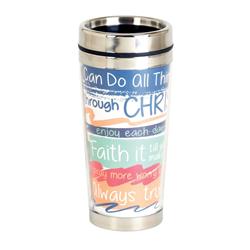 Picture of Dicksons SSMUG-336 16 oz Unisex I Can Do All Things Travel Mug, Multi Color - One Size