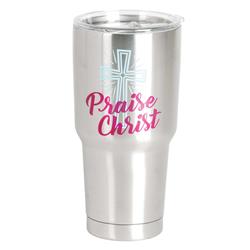 Picture of Dicksons SSTUM-126 30 oz Unisex Cross Praise Christ Tumbler, Multi Color - One Size
