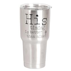 Picture of Dicksons SSTUM-128 30 oz Unisex His Timing Is Better Tumbler, Multi Color - One Size