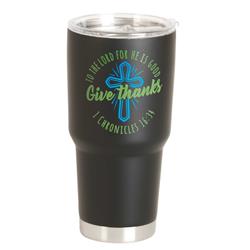Picture of Dicksons SSTUM30B-14 30 oz Unisex Give Thanks To The Lord for He Is Good Tumbler, Black - One Size