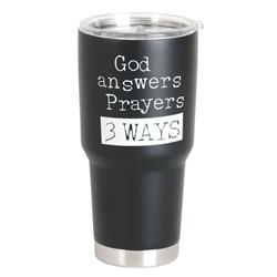 Picture of Dicksons SSTUM30B-15 30 oz Unisex God Answers Prayer Tumbler, Black - One Size