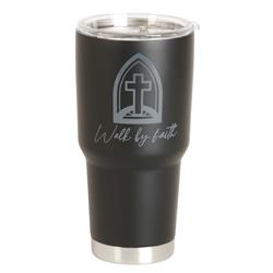 Picture of Dicksons SSTUM30B-16 30 oz Unisex Walk By Faith Tumbler, Black - One Size