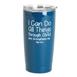 Picture of Dicksons SSTUMN-97 20 oz Unisex I Can Do All Things Tumbler, Navy - One Size