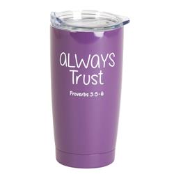 Picture of Dicksons SSTUMPU-19 20 oz Unisex Always Trust Tumbler, Purple - One Size
