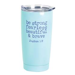 Picture of Dicksons SSTUMT-92 20 oz Unisex Be Strong Fearless Tumbler, Teal - One Size
