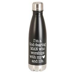 Picture of Dicksons SSWBBLK-16 17 oz Unisex I Am God Water Bottle, Black - One Size
