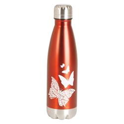 Picture of Dicksons SSWBR-17 17 oz Unisex Butterflies Water Bottle, Red - One Size