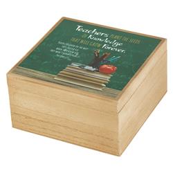WOODBOX-143 Unisex Teachers Plant The Seed MDF Keepsake Box, Multi Color - One Size