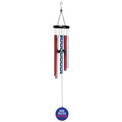 WCA-142 35 in. Unisex God Bless America Windchime, Multi Color - One Size