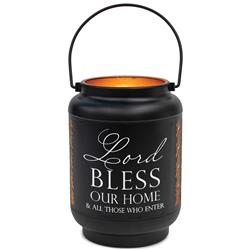 DLTN09SBK Unisex Lord Bless Our Home Small Lantern, Black - One Size