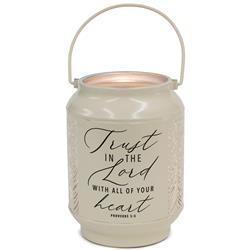 DLTN27SWH Unisex Trust Lord Proverbs 3-5 Small Lantern, White - One Size