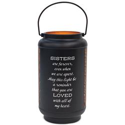 DLTN31LBK Unisex Sisters Are Forever Large Lantern, Black - One Size