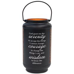 DLTN33SLBK Unisex Serenity Prayer Large Lantern, Black - One Size