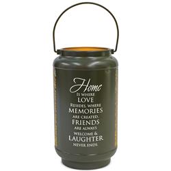 DLTN34LGR Unisex Home Is Where Love Large Lantern, Green - One Size
