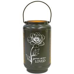 DLTN37LGR Unisex You Are Loved Large Lantern, Green - One Size