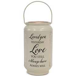 DLTN40LWH Unisex Loved You Yesterday Large Lantern, White - One Size