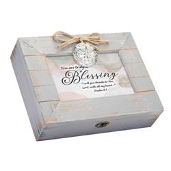 L267SGY Unisex Blessing Psalm 9-1 Locket Music Box, Grey - One Size