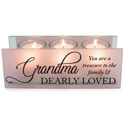 Picture of Dicksons MCHPRT13BH Unisex Grandma You Are Treasure Blush Tealight Candle Holder, Pink - One Size