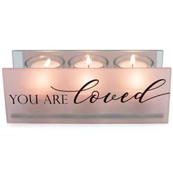 Picture of Dicksons MCHPRT15BH Unisex You Are Loved Blush Tealight Candle Holder, Pink - One Size